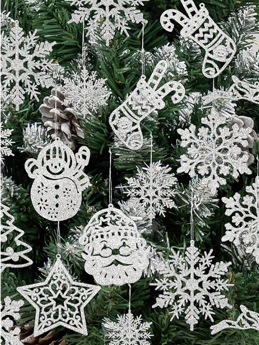 20 Piece Silver Christmas Decoration